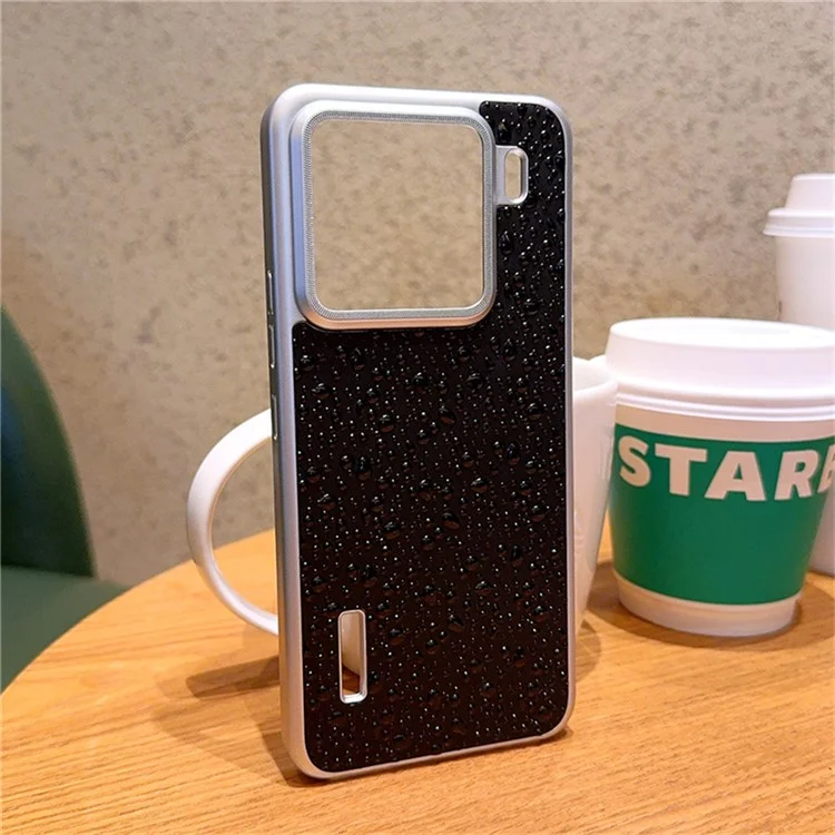 Funda Creativa con Diseño de Gotas de Lluvia para Xiaomi 15 Pro - Negro