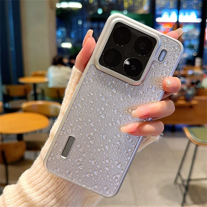 For Xiaomi 15 Pro Case Creative Raindrop Phone Back Cover - Grey