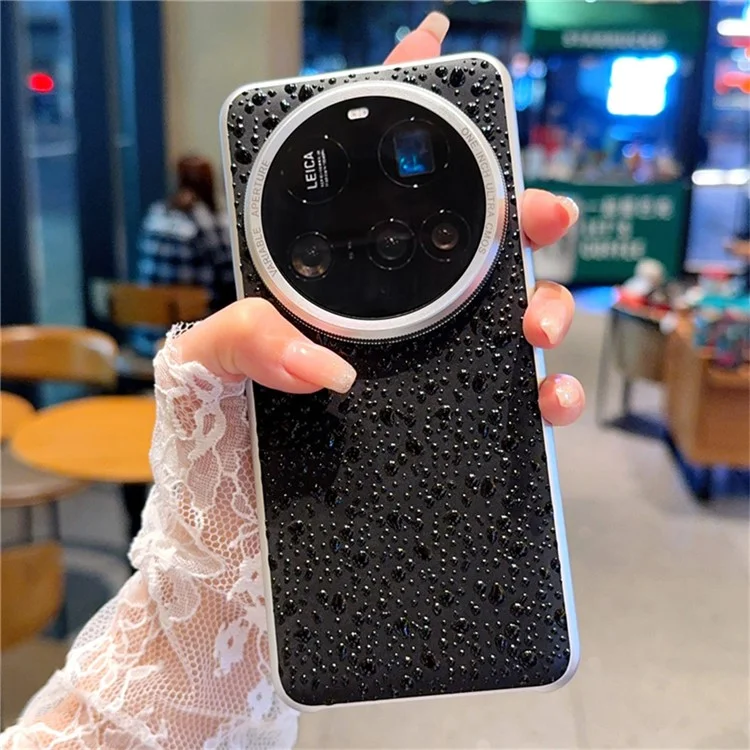 For Xiaomi 15 Ultra Case Creative Raindrop Phone Back Cover - Black
