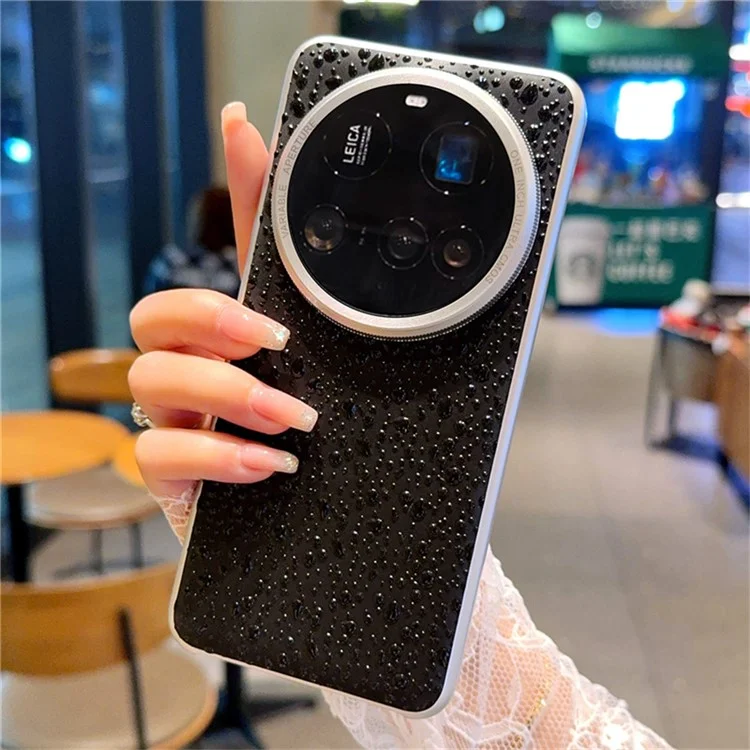 For Xiaomi 15 Ultra Case Creative Raindrop Phone Back Cover - Black