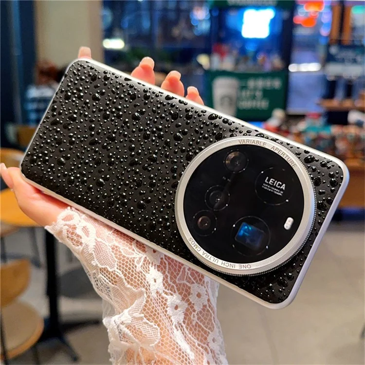 For Xiaomi 15 Ultra Case Creative Raindrop Phone Back Cover - Black