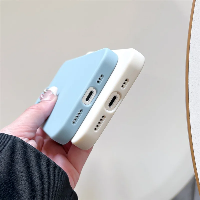 Bulk Purchasing For iPhone 15 Case Precise Cutouts 1.6mm TPU Shockproof Phone Cover - Ivory White