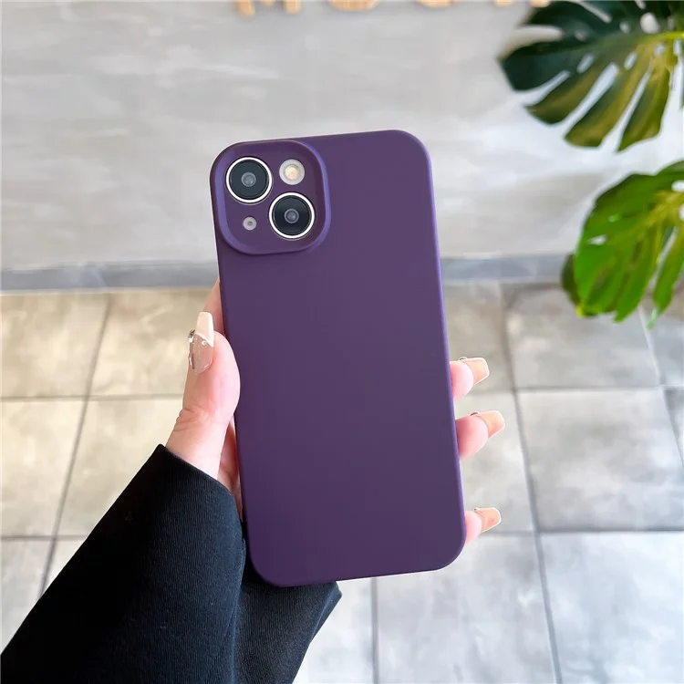 Achat en gros pour étui iPhone 14 / 13 Découpes précises Revêtement TPU de 2,0 mm Coque de téléphone - Violet foncé