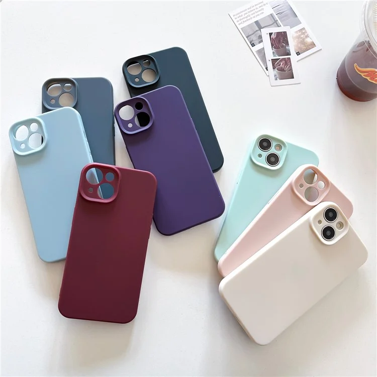 Achat en gros pour étui iPhone 14 / 13 Découpes précises Revêtement TPU de 2,0 mm Coque de téléphone - Violet foncé
