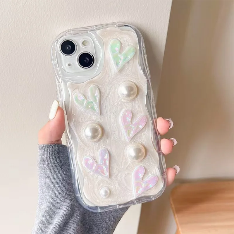 Custodia per iPhone 14 Epoxy TPU Antiurto - Cuore
