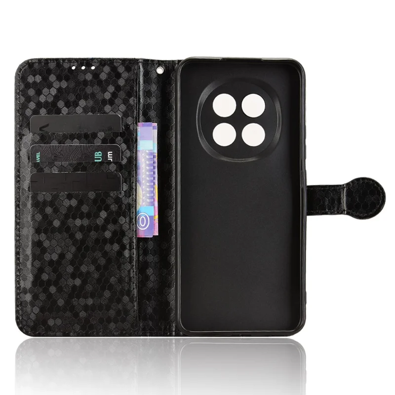 For Oppo F29 Pro 5G (Global) / A5 Pro 5G (China) Wallet Case Dot Pattern Imprint PU Leather Phone Cover - Black