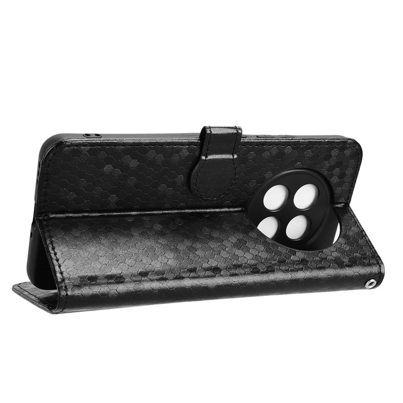 For Oppo F29 Pro 5G (Global) / A5 Pro 5G (China) Wallet Case Dot Pattern Imprint PU Leather Phone Cover - Black