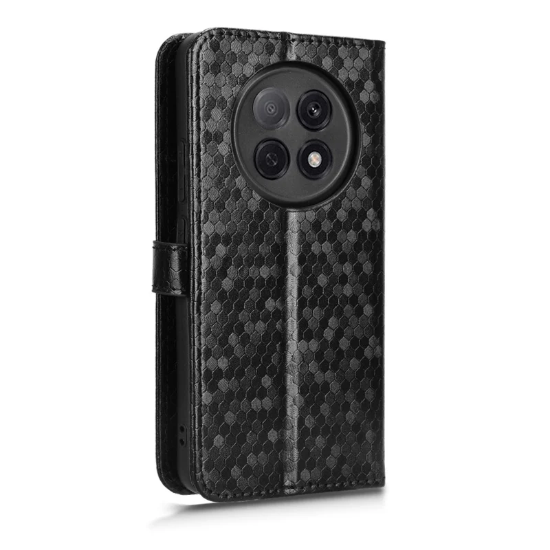 For Oppo F29 Pro 5G (Global) / A5 Pro 5G (China) Wallet Case Dot Pattern Imprint PU Leather Phone Cover - Black