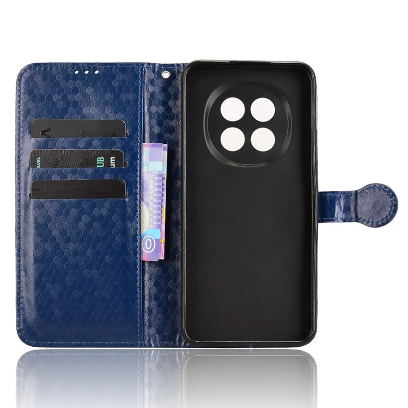 For Oppo F29 Pro 5G (Global) / A5 Pro 5G (China) Wallet Case Dot Pattern Imprint PU Leather Phone Cover - Dark Blue