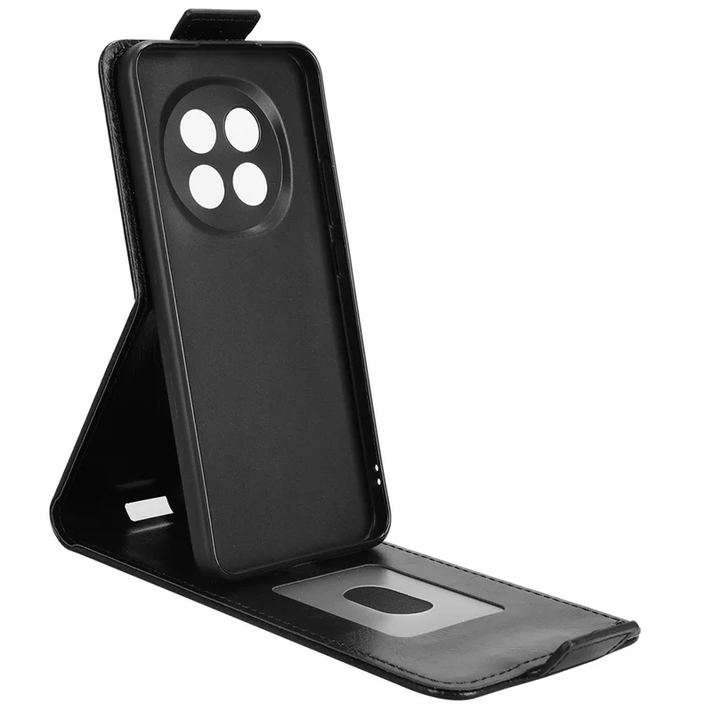 For Oppo F29 Pro 5G (Global) / A5 Pro 5G (China) Stand Case Magnetic Clasp Vertical Flip Leather Phone Cover with Card Holder - Black