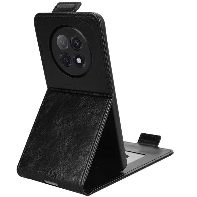 For Oppo F29 Pro 5G (Global) / A5 Pro 5G (China) Stand Case Magnetic Clasp Vertical Flip Leather Phone Cover with Card Holder - Black