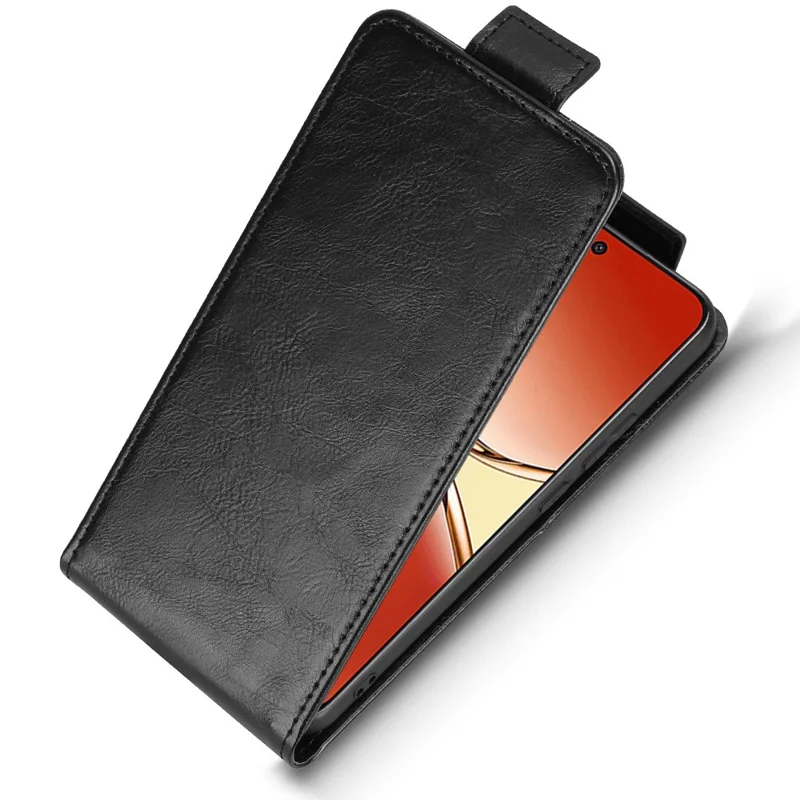 For Oppo F29 Pro 5G (Global) / A5 Pro 5G (China) Stand Case Magnetic Clasp Vertical Flip Leather Phone Cover with Card Holder - Black