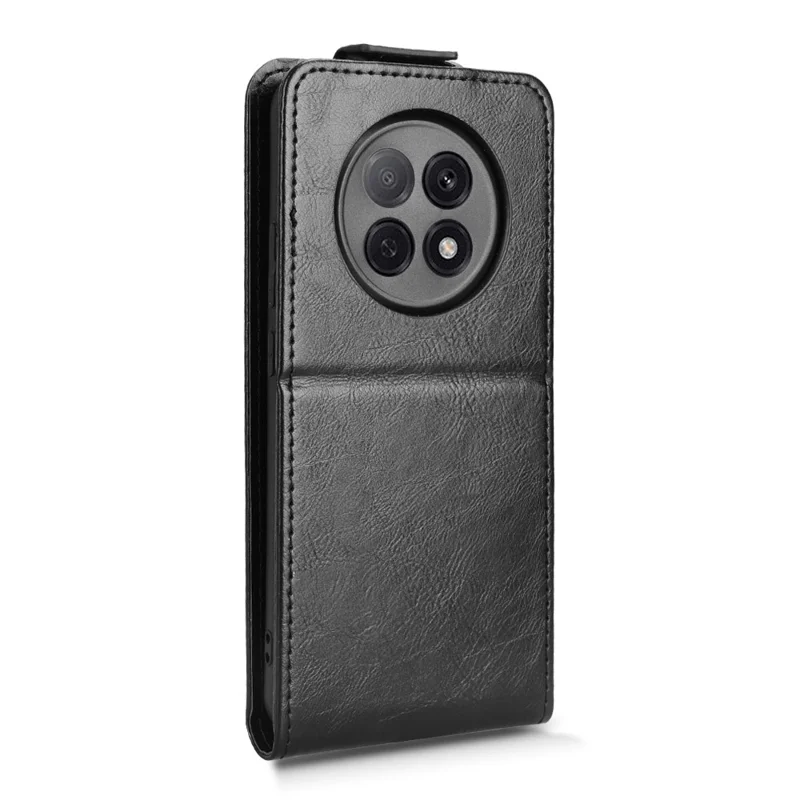 For Oppo F29 Pro 5G (Global) / A5 Pro 5G (China) Stand Case Magnetic Clasp Vertical Flip Leather Phone Cover with Card Holder - Black