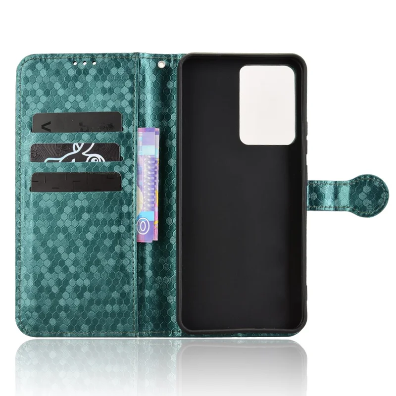 Wallet Case For Realme P3 5G  /  Neo7x 5G  /  14 5G Dot Pattern Imprint PU Leather Phone Cover - Green