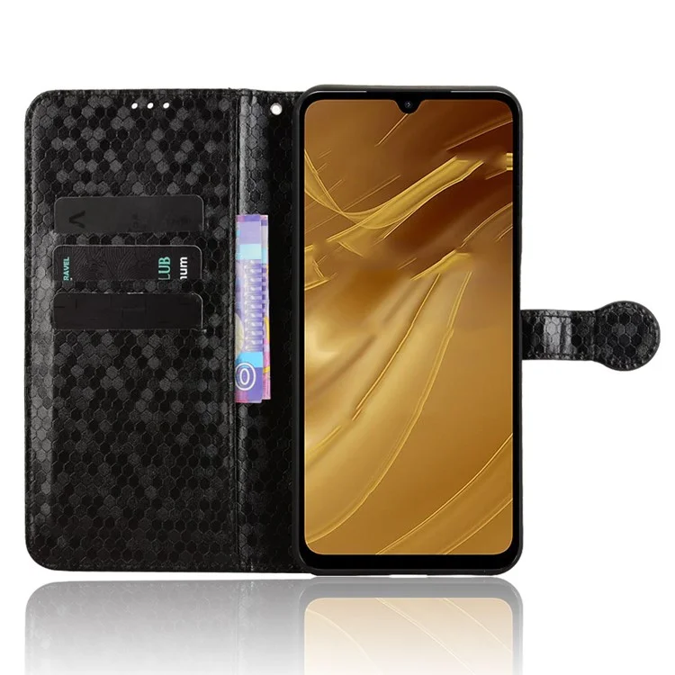 Чехол-кошелек для Xiaomi Redmi A5 NFC (173.45 мм) с узором в точку, из искусственной кожи - Черный