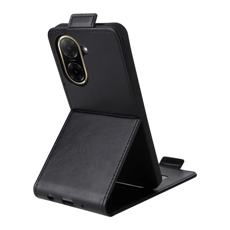 Funda con Soporte para Xiaomi Redmi A5 NFC (173,45 mm) con Cierre Magnético, Tapa Vertical de Cuero con Tarjetero - Negro