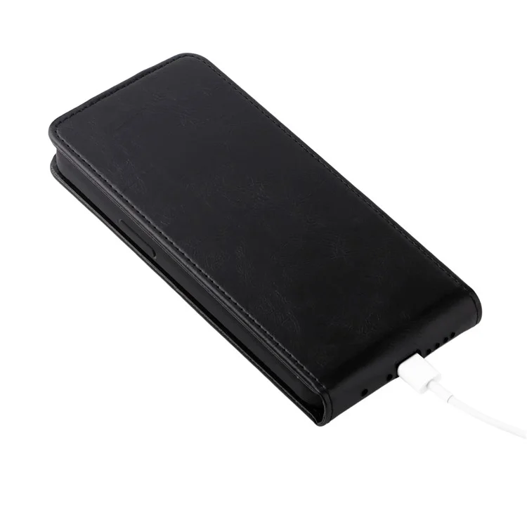 Für Samsung Galaxy XCover7 Pro Ständer Hülle Magnetverschluss Vertikale Flip Ledertasche mit Kartenhalter - Schwarz