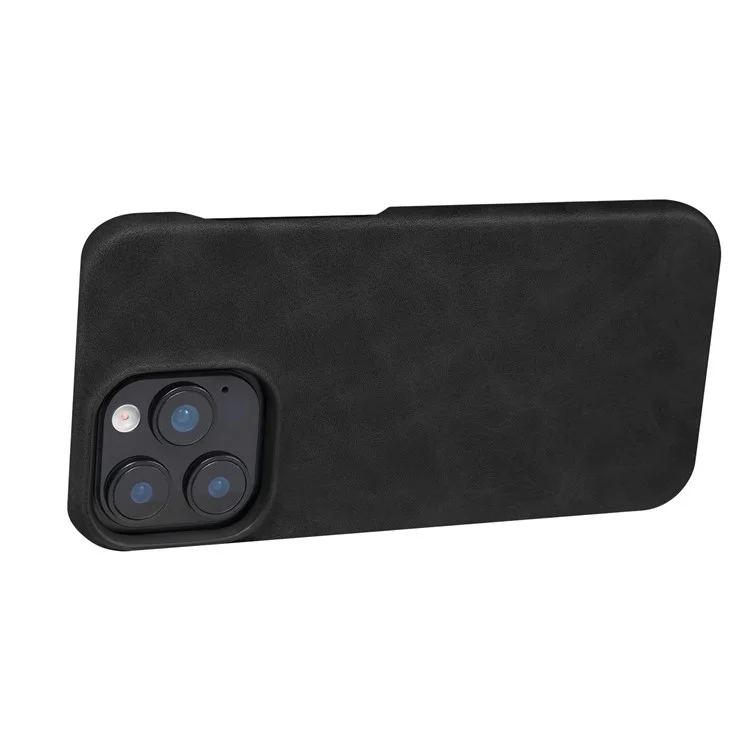 Custodia per iPhone 16 Pro Max Compatibile con MagSafe, Cover Posteriore in Pelle Retrò + PC - Nero