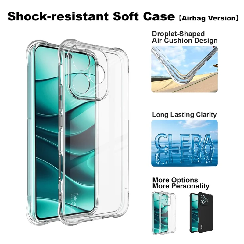 IMAK For Honor 400 Lite 5G Case TPU Phone Cover Airbag Shockproof Protection - Transparent