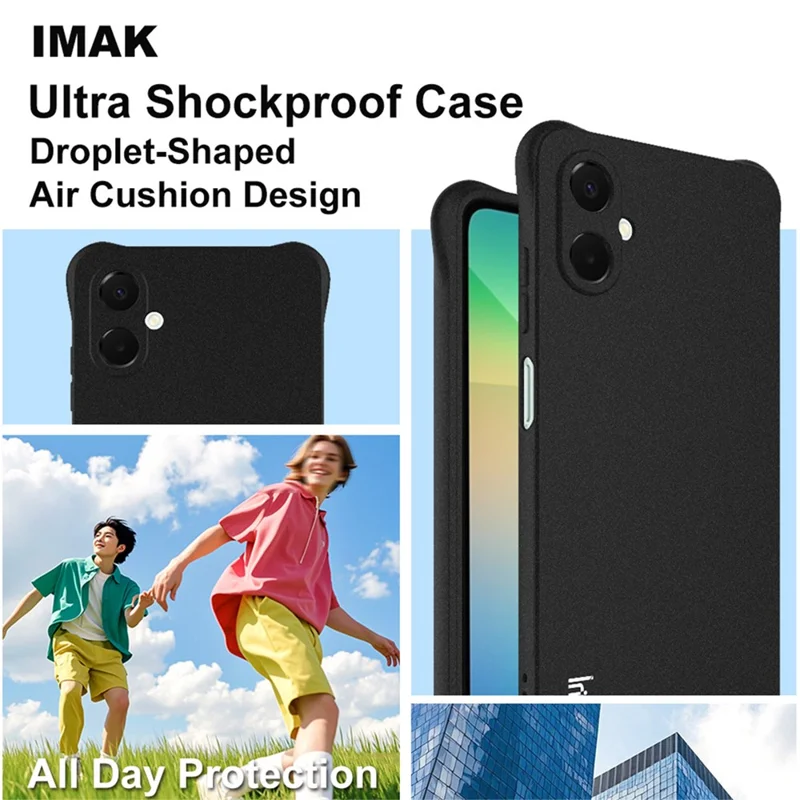 Étui IMAK pour Samsung Galaxy A06 5G Coque de téléphone TPU Protection Antichoc Airbag - Noir Mat