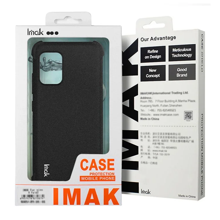 Capa IMAK para Oppo Find X8s 5G em TPU Proteção Anti-Impacto com Airbag - Preto Fosco