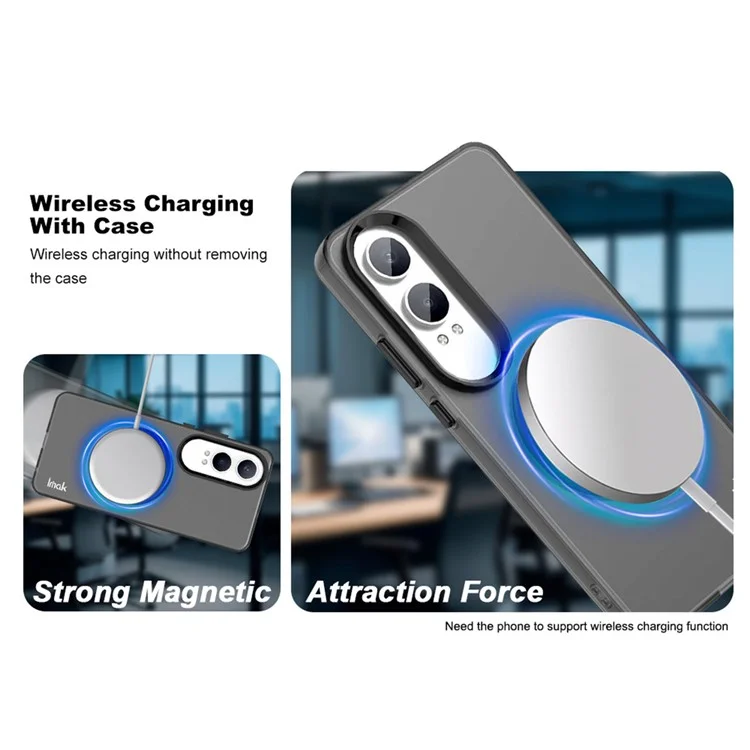 IMAK For OnePlus Nord CE4 Lite 5G  /  Oppo K12x 5G (China) Case Compatible with MagSafe PC + TPU Protective Phone Back Cover