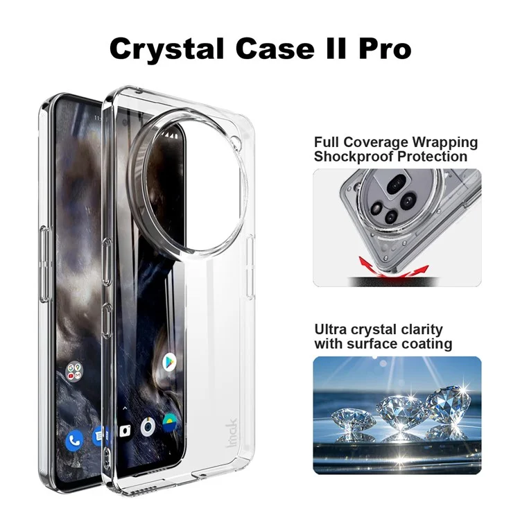IMAK Crystal Case II Pro for Nothing Phone (3a) Pro Case Clear PC Protective Phone Cover