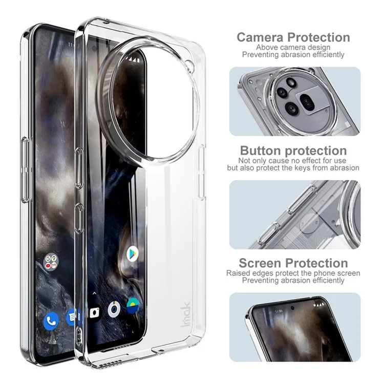 IMAK Crystal Case II Pro for Nothing Phone (3a) Pro Case Clear PC Protective Phone Cover