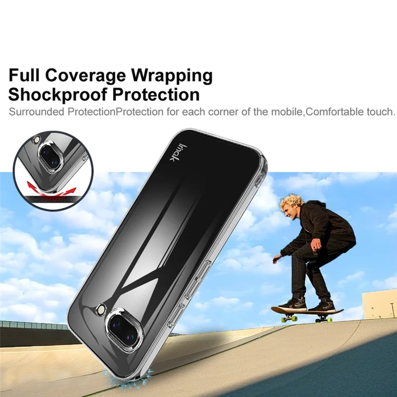 IMAK Crystal Case II Pro for Google Pixel 9a Case Clear PC Protective Phone Cover