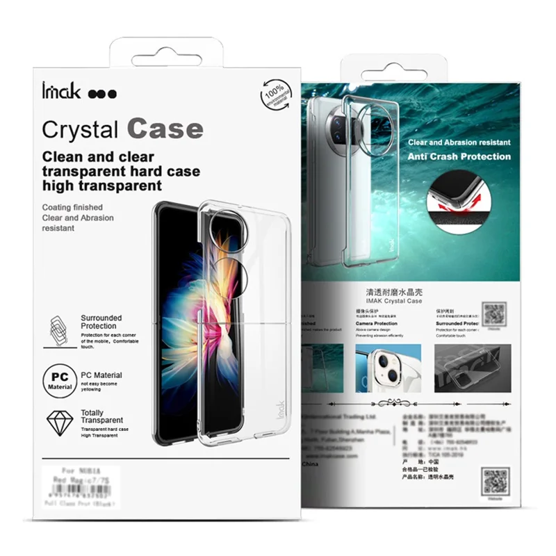 IMAK Crystal Case II Pro for Google Pixel 9a Case Clear PC Protective Phone Cover