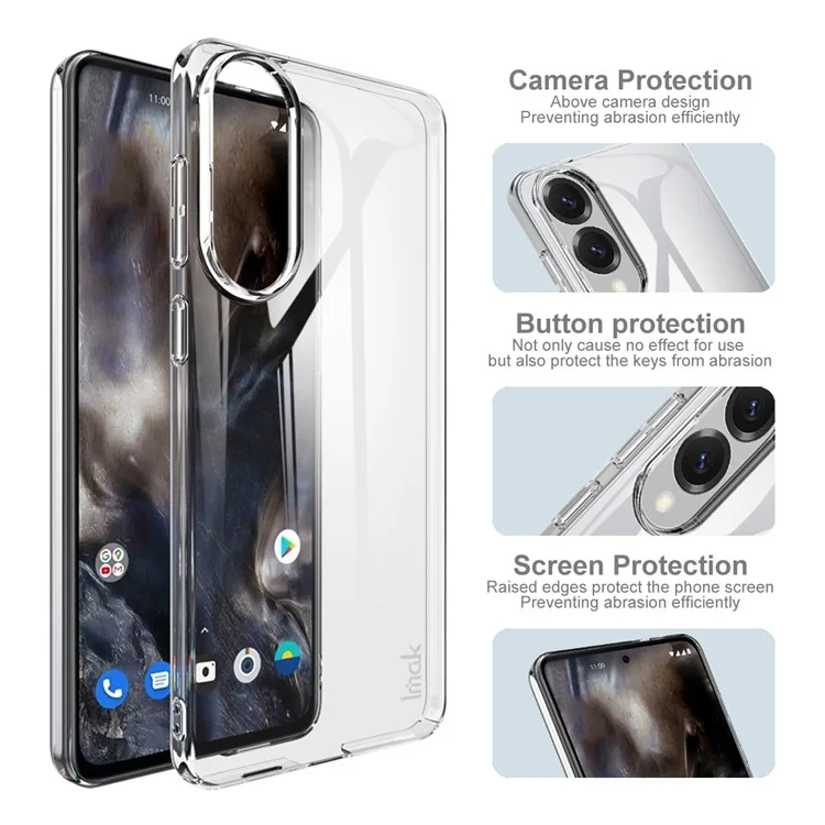 IMAK Crystal Case II Pro für Samsung Galaxy S25 Edge Hülle Transparente PC Schutzhülle für Smartphone