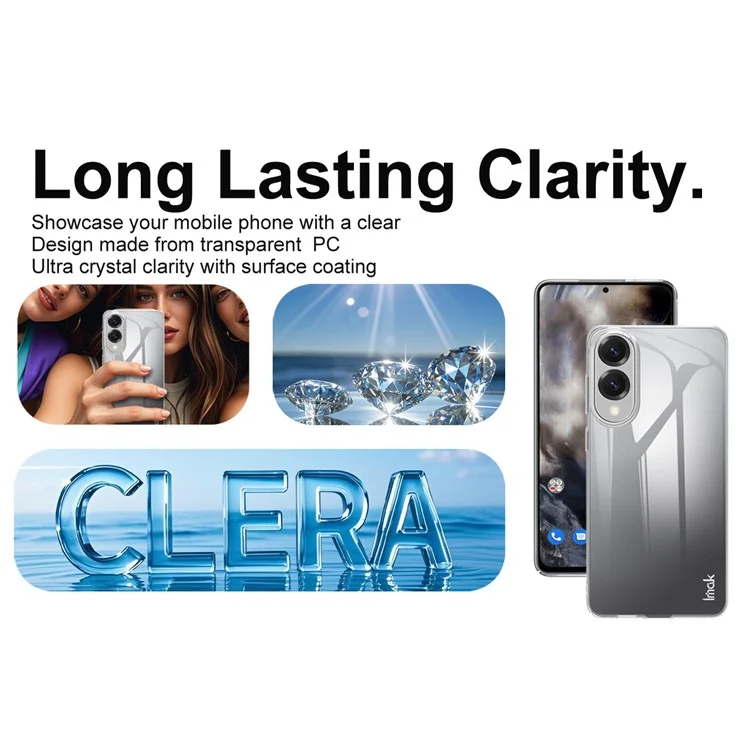 IMAK Crystal Case II Pro für Samsung Galaxy S25 Edge Hülle Transparente PC Schutzhülle für Smartphone