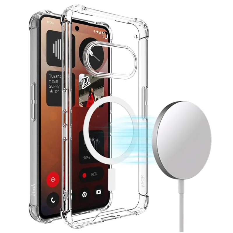 IMAK For Nothing Phone (3a) Case Magnetic Case Shockproof PC TPU Clear Phone Cover