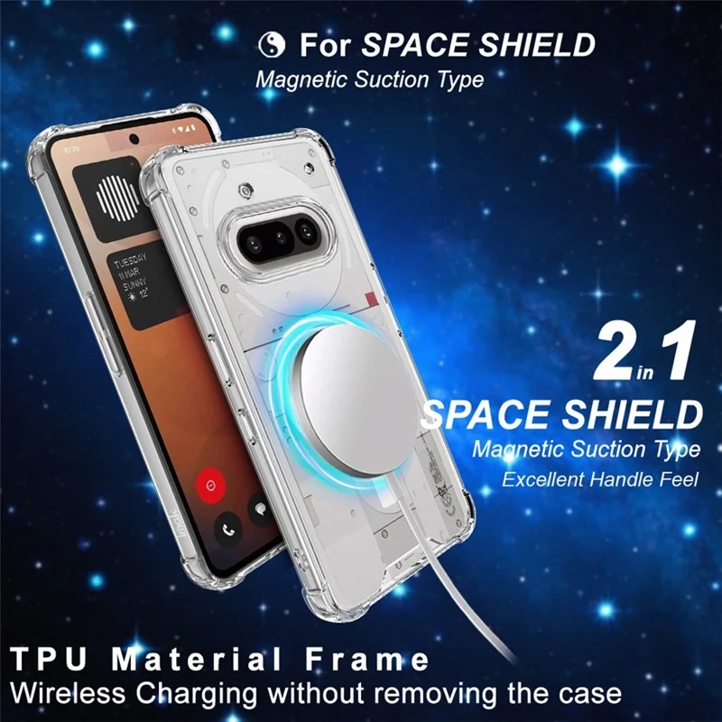 IMAK For Nothing Phone (3a) Case Magnetic Case Shockproof PC TPU Clear Phone Cover
