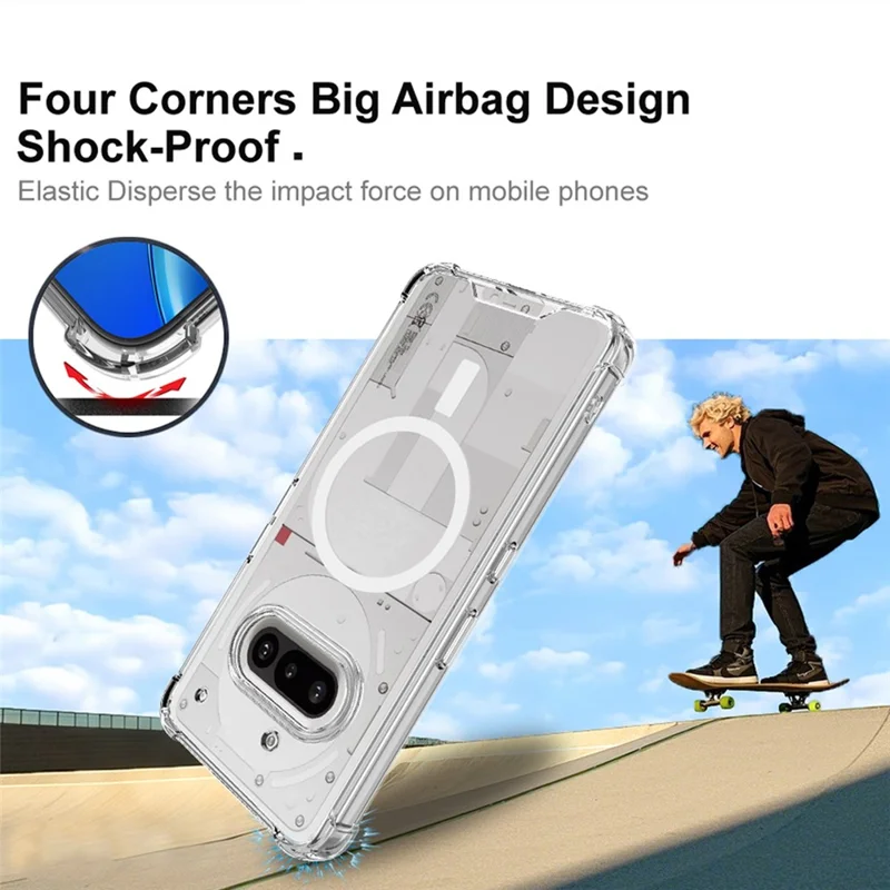IMAK For Nothing Phone (3a) Case Magnetic Case Shockproof PC TPU Clear Phone Cover