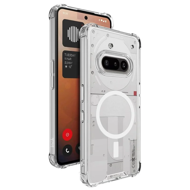 IMAK For Nothing Phone (3a) Case Magnetic Case Shockproof PC TPU Clear Phone Cover