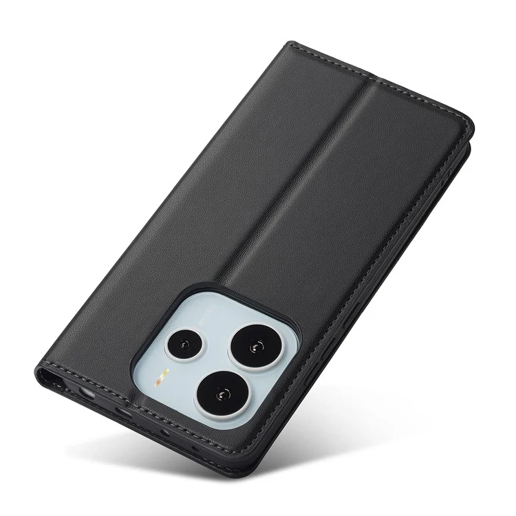 LC.IMEEKE Serie L1 per Xiaomi Redmi Note 14 4G (164,84 mm) Cover in Pelle Sintetica con Portafoglio e Supporto Protettiva per Telefono - Nero