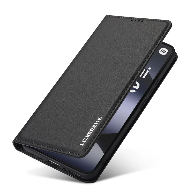 LC.IMEEKE Serie L1 per Xiaomi Redmi Note 14 4G (164,84 mm) Cover in Pelle Sintetica con Portafoglio e Supporto Protettiva per Telefono - Nero