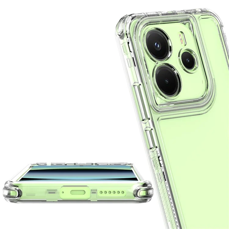 For Xiaomi Redmi Note 14 4G (163.25mm) Case 3 in 1 Detachable Anti Drop Clear PC + TPU Phone Back Cover