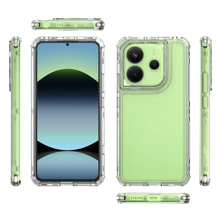 For Xiaomi Redmi Note 14 4G (163.25mm) Case 3 in 1 Detachable Anti Drop Clear PC + TPU Phone Back Cover