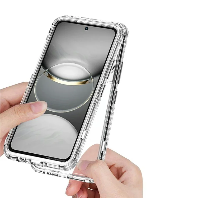 Capa para TECNO Spark 30 Pro 4G Capinha 3 em 1 Destacável Anti-Queda Transparente PC + TPU Proteção de Celular