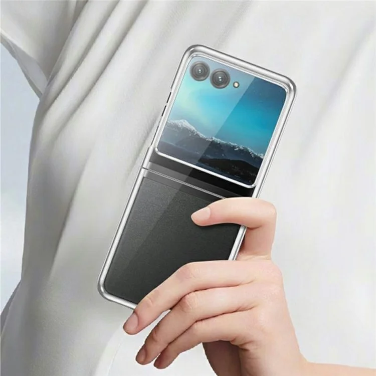 Чехол для Motorola Razr 60 с электролитическим покрытием, ультратонкий, прозрачный, пластиковый - Зеленый
