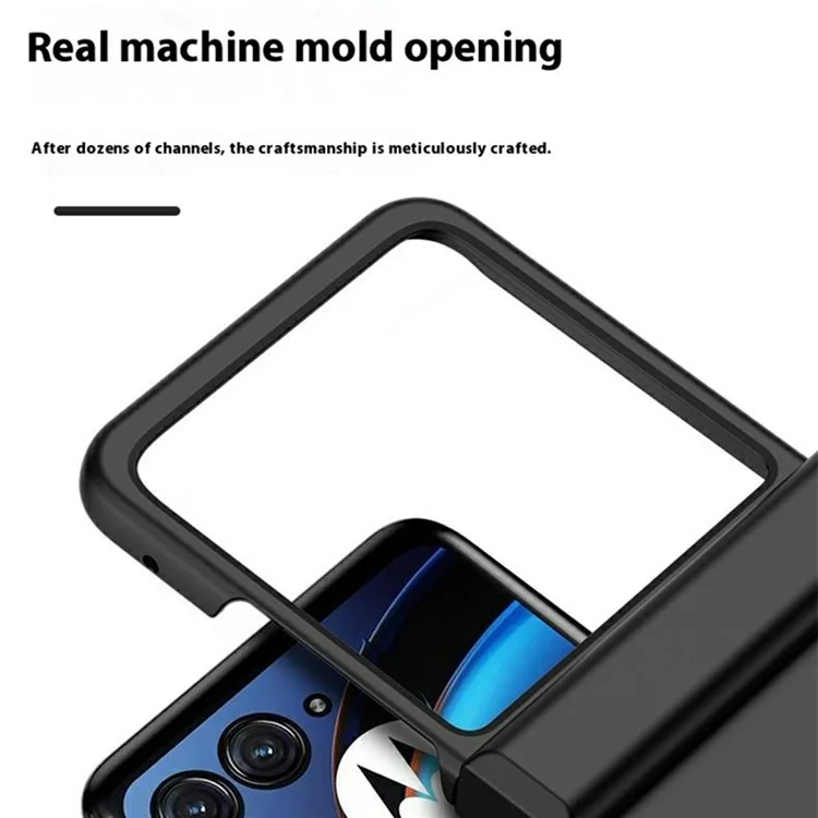 Чехол для Motorola Razr 60 с защитой шарнира, ультратонкий, из ПК - Черный