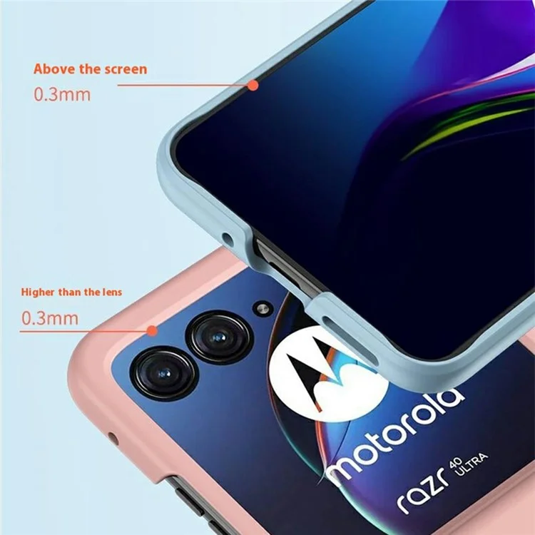 Чехол для Motorola Razr 60 с защитой шарнира, ультратонкий, из ПК - Черный