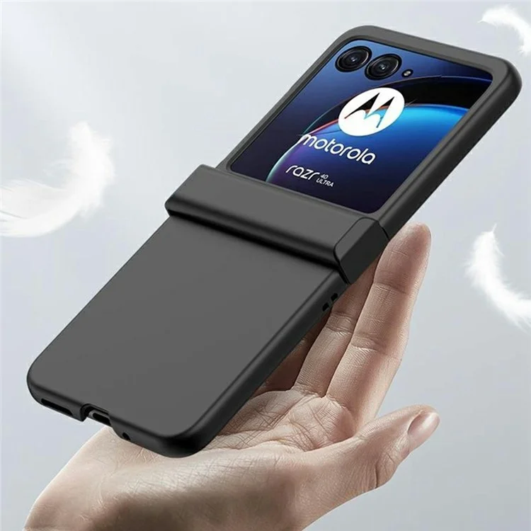 Чехол для Motorola Razr 60 с защитой шарнира, ультратонкий, из ПК - Черный