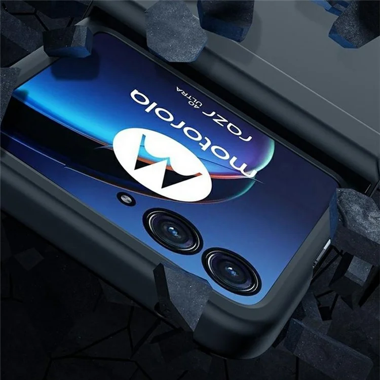 Чехол для Motorola Razr 60 с защитой шарнира, ультратонкий, из ПК - Черный
