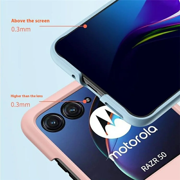 For Motorola Razr 60 Case Ultra Thin Skin Touch Rubberized Hard PC Phone Cover - Blue