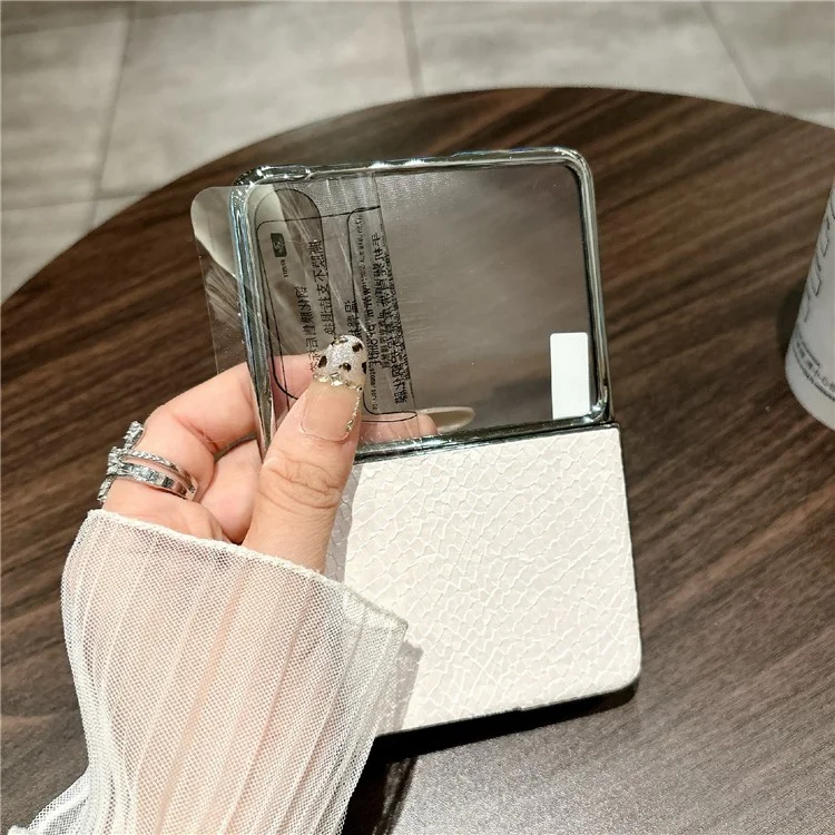 Per Huawei Pura X Case Cornice elettroplaccata in Pelle PU + PC Cover Slim Antiurto - Texture Coccodrillo