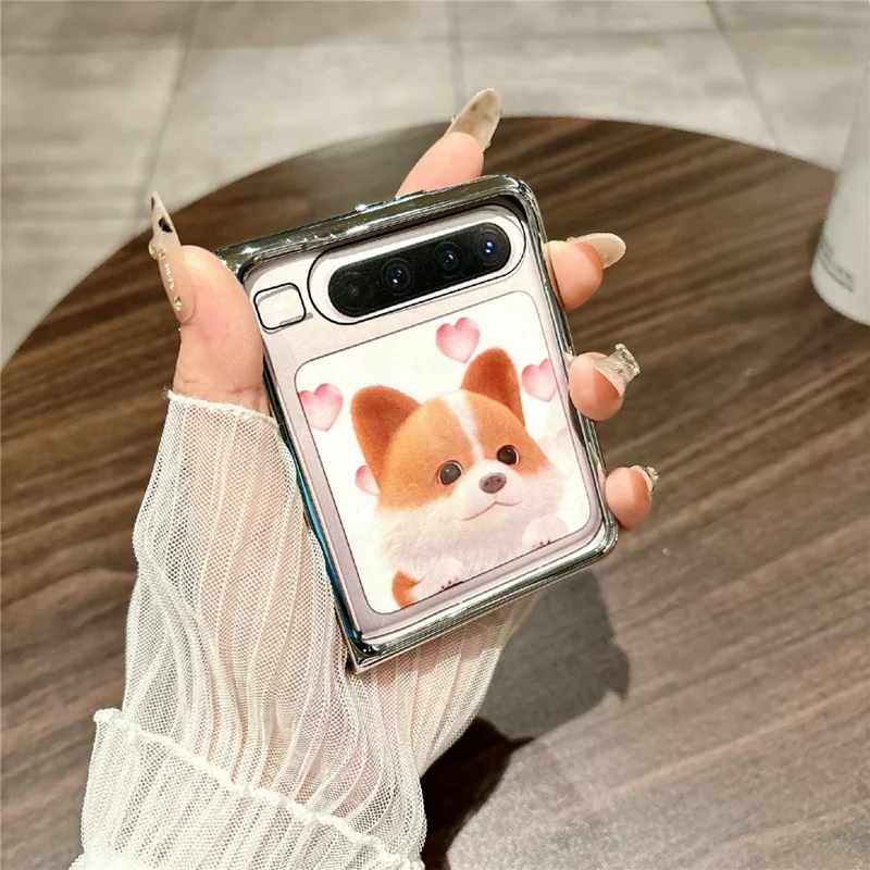 For Huawei Pura X Case Electroplated Frame PU Leather + PC Slim Shockproof Cover - Litchi Texture