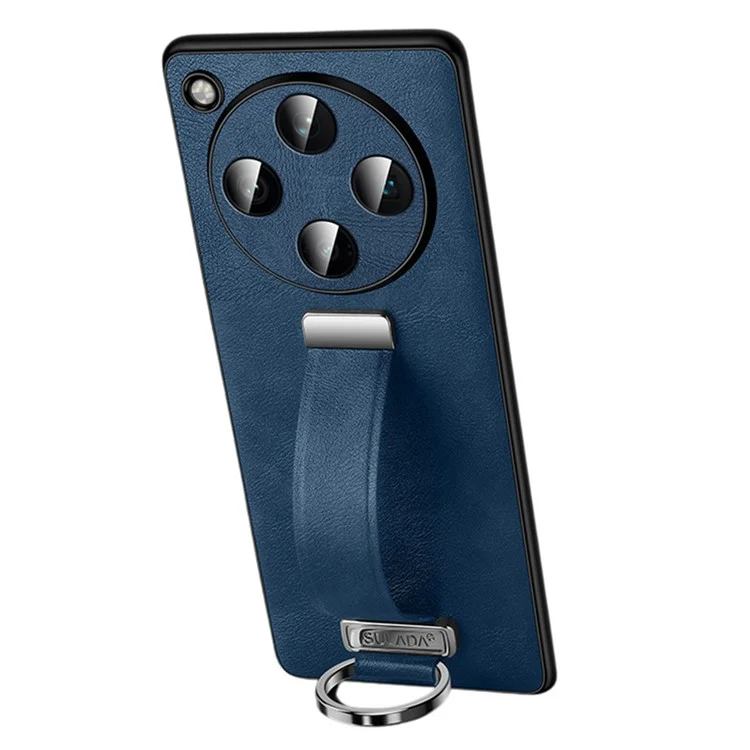 SULADA Fashion Series für Oppo Find X8 Pro 5G Hülle mit Handschlaufe und Ständer - Lederhülle Rückseite Handyhülle - Blau